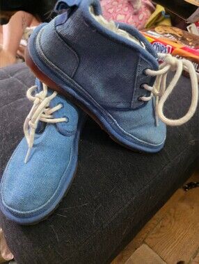Uggs Blue Canvas Lace-Up Shoes